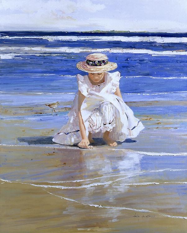 Sally Swatland early morning on the island